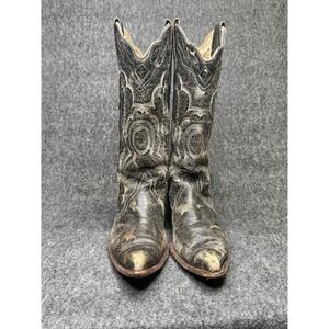 Cuadra Frida Boots Womens Size 7.5 Black Embroidered Leather Western Cowgirl